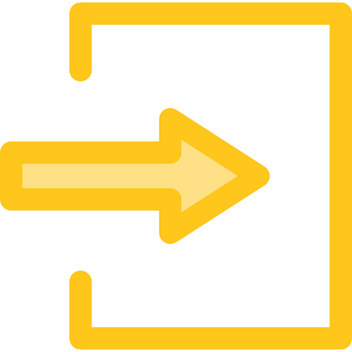 Login Monochrome Yellow icon