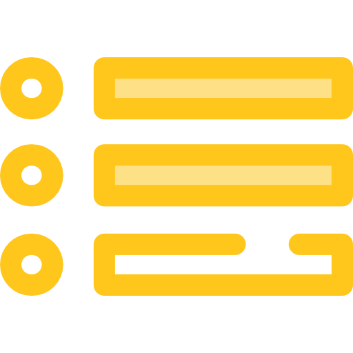 Menu Monochrome Yellow icon