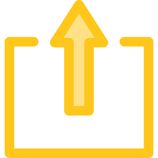 Upload Monochrome Yellow icon