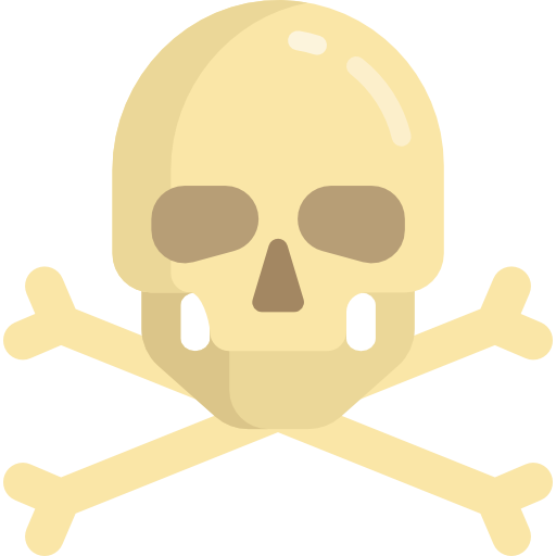 Skull and bones Special Flat icon
