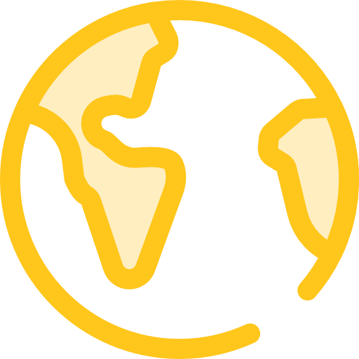 planet erde Monochrome Yellow icon