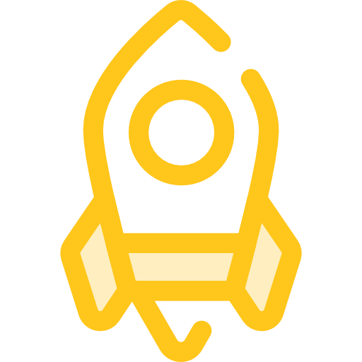 Space ship Monochrome Yellow icon