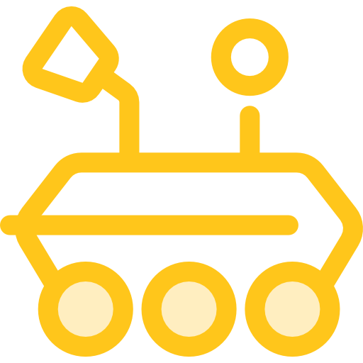 Moon rover Monochrome Yellow icon