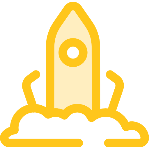Space ship Monochrome Yellow icon