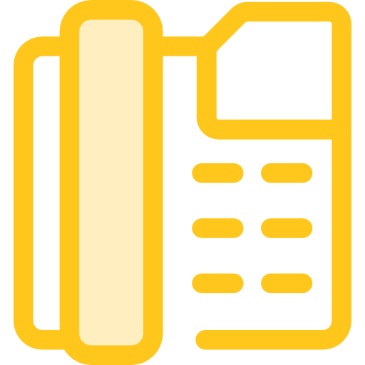 fax Monochrome Yellow icona