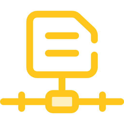 File transfer Monochrome Yellow icon