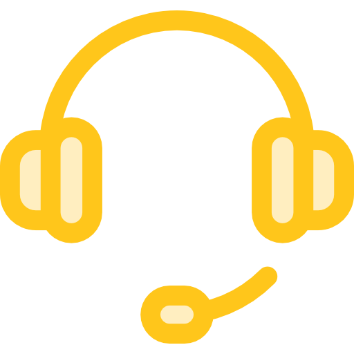 headset Monochrome Yellow icon
