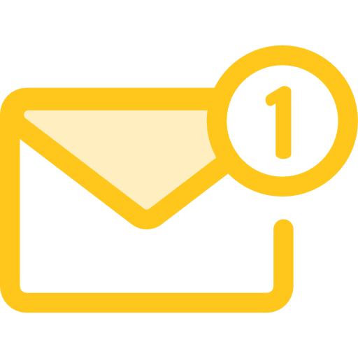 correo electrónico Monochrome Yellow icono