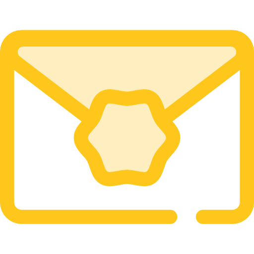 이메일 Monochrome Yellow icon