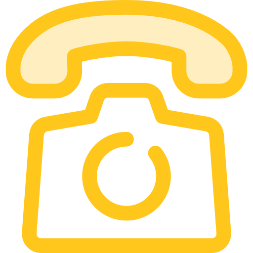téléphone Monochrome Yellow Icône