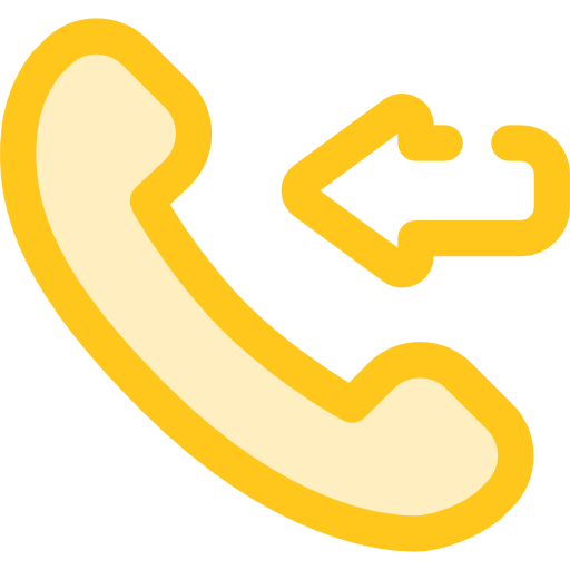 binnenkomend telefoongesprek Monochrome Yellow icoon
