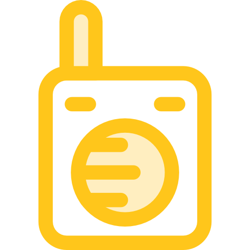 walkie talkie Monochrome Yellow icon
