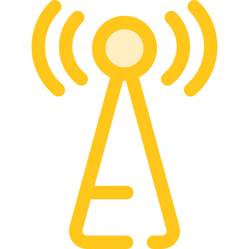 Antenna Monochrome Yellow icon