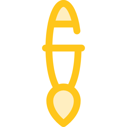 페인트 브러시 Monochrome Yellow icon