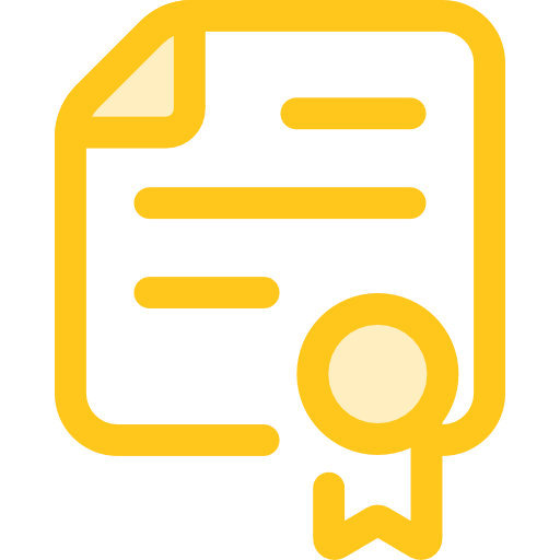 certificado Monochrome Yellow icono