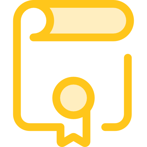 Diploma Monochrome Yellow icon