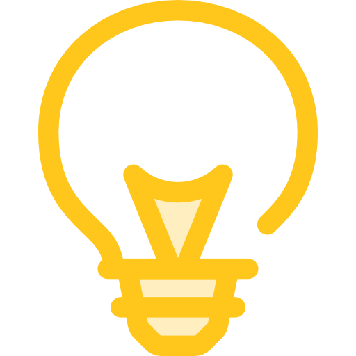 Light bulb Monochrome Yellow icon