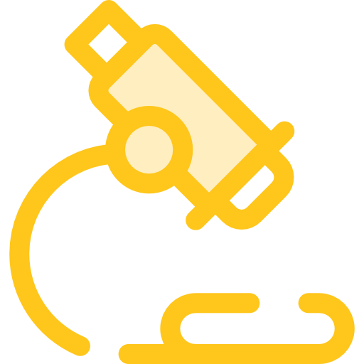 Microscope Monochrome Yellow icon