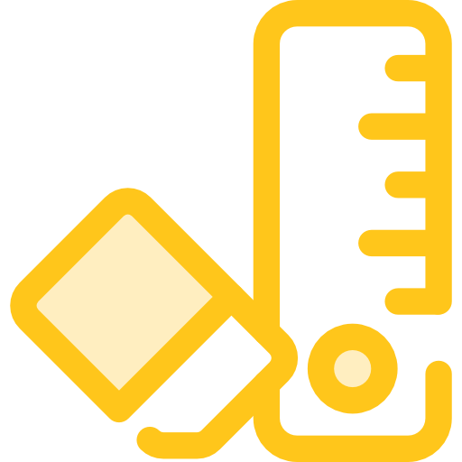 Ruler Monochrome Yellow icon