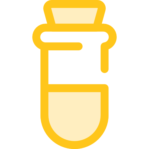 Test tube Monochrome Yellow icon