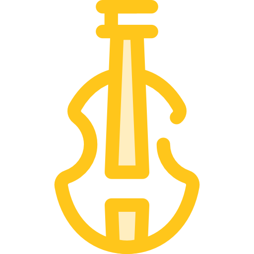 Violin Monochrome Yellow icon