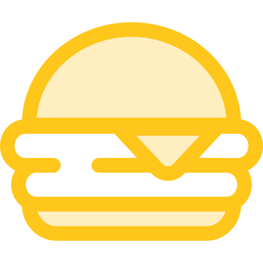 burger Monochrome Yellow Icône