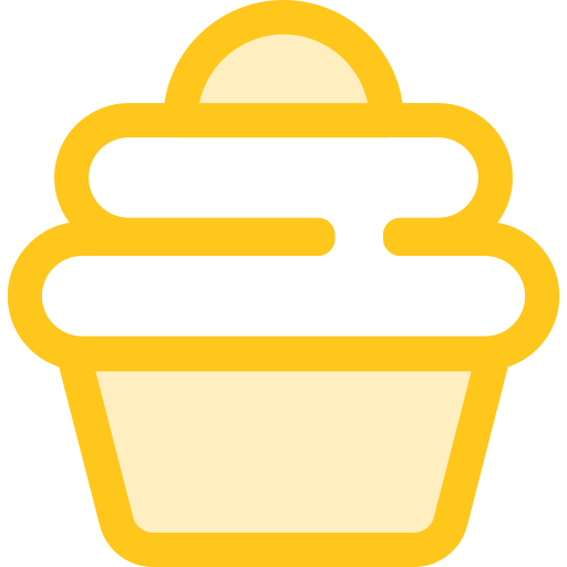 cupcake Monochrome Yellow icoon