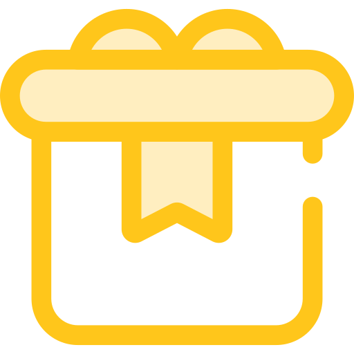 Gift Monochrome Yellow icon