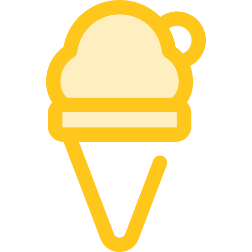 sorvete Monochrome Yellow Ícone