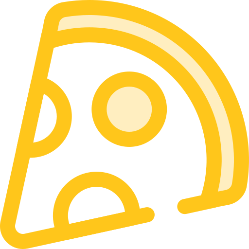 Pizza Monochrome Yellow icon
