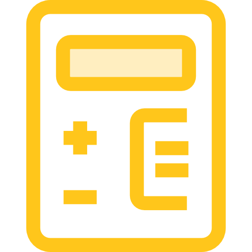 rekenmachine Monochrome Yellow icoon