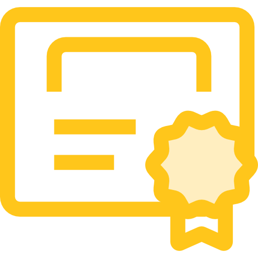 Diploma Monochrome Yellow icon