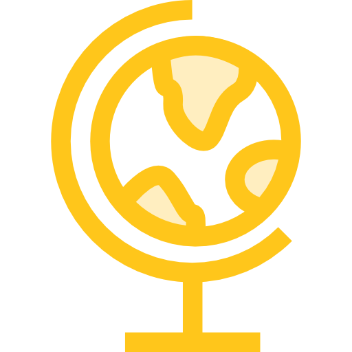 erdkugel Monochrome Yellow icon