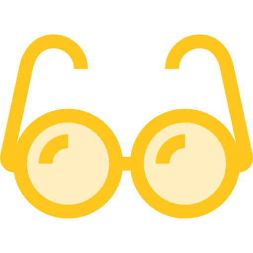Glasses Monochrome Yellow icon