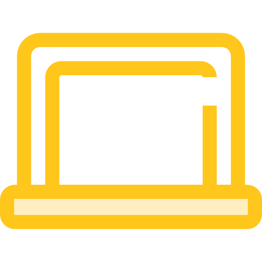 Laptop Monochrome Yellow icon