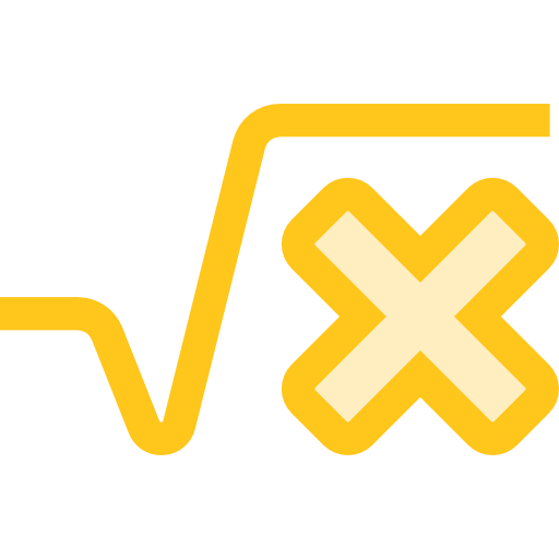 wiskunde Monochrome Yellow icoon