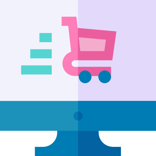 online einkaufen Basic Straight Flat icon