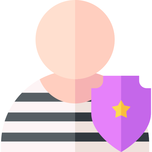 gevangene Basic Straight Flat icoon