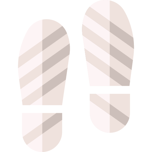 voetafdruk Basic Straight Flat icoon