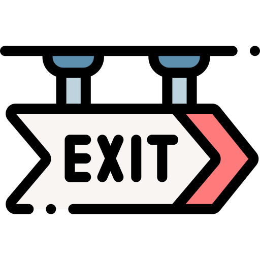 Exit Detailed Rounded Lineal color icon