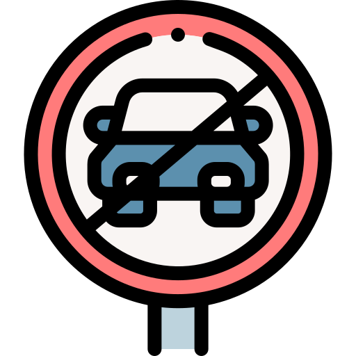 No parking Detailed Rounded Lineal color icon