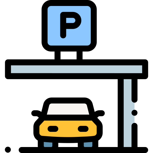 駐車場 Detailed Rounded Lineal color icon