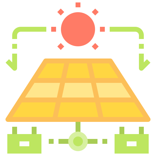 Solar panel Linector Flat icon