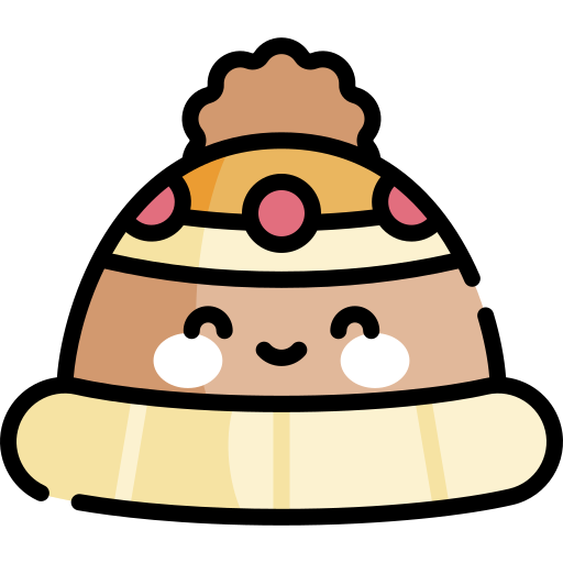 ビーニー帽 Kawaii Lineal color icon