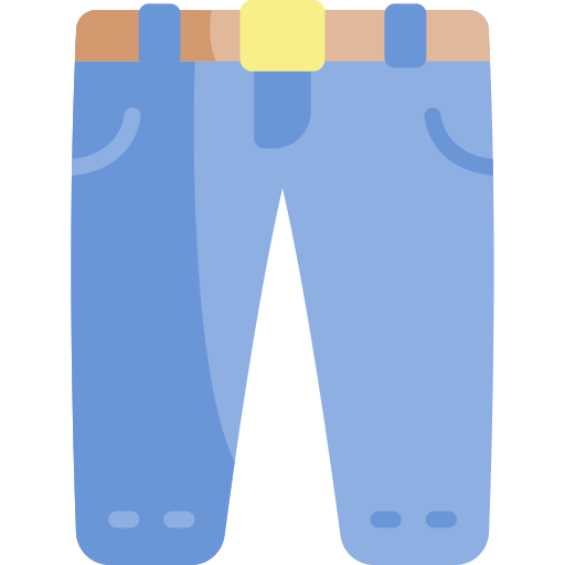 jeans Kawaii Flat Ícone