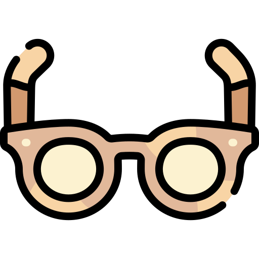 okulary Kawaii Lineal color ikona