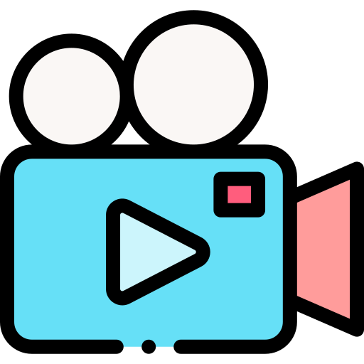 caméra vidéo Detailed Rounded Lineal color Icône