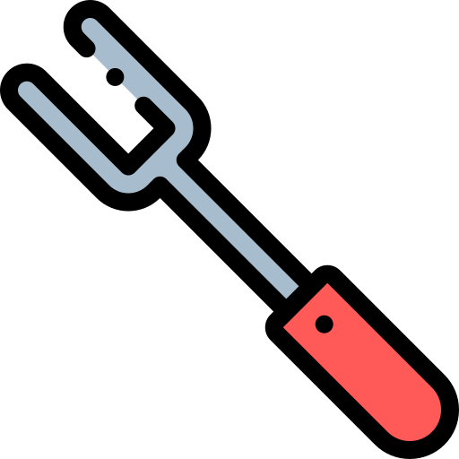 Fork Detailed Rounded Lineal color icon