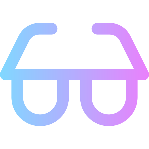 Eyeglass Super Basic Rounded Gradient icon