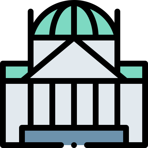 国会議事堂 Detailed Rounded Lineal color icon